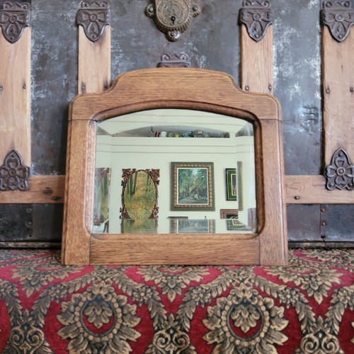 Vintage oak framed mirror - vintage,