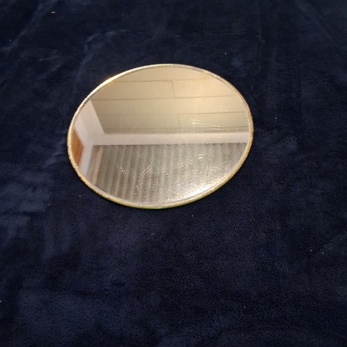 Vtg beveled edge round glass - round,